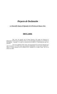Proyecto de Declaración DECLARA