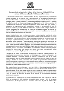 Declaración - Asociacion Cubana de las Naciones Unidas