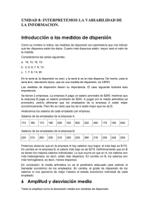 UNIDAD 8: INTERPRETEMOS LA VARIABILIDAD DE LA