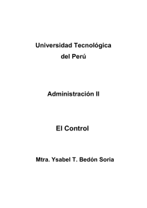 El Control Universidad Tecnológica del Perú