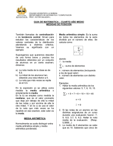 media aritmética - Colegio Adventista de La Serena