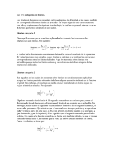 Las tres categorías de limites