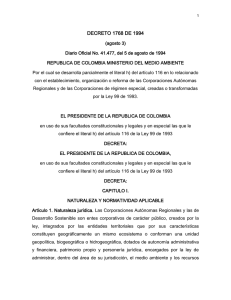 Decreto 1768 de Agosto 3 de 1994