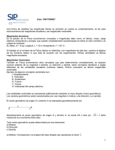 Una  forma  de  clasificar  las ... Gu&iacute;a &ldquo;VECTORES&rdquo;