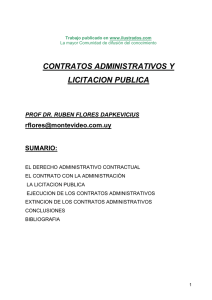 Contratos administrativos y licitacion publica
