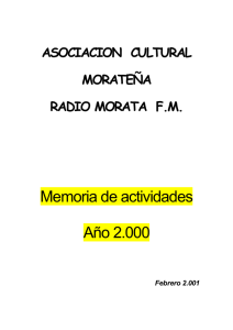 Semana Cultural 2000 - Asociación Cultural Morateña