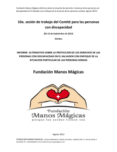 Fundación Manos Mágicas (Informe sobre la situación de derechos
