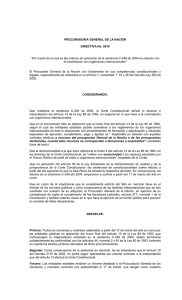 PROCURADURIA GENERAL DE LA NACIÓN  DIRECTIVA No. 0010