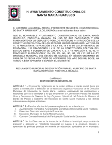 H. AYUNTAMIENTO CONSTITUCIONAL DE SANTA MARÍA HUATULCO