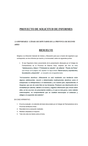 PROYECTO DE SOLICITUD DE INFORMES  RESUELVE