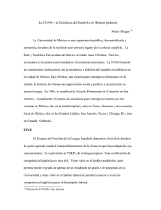 La UNAM y la Enseñanza del español a no hispanoparlantes