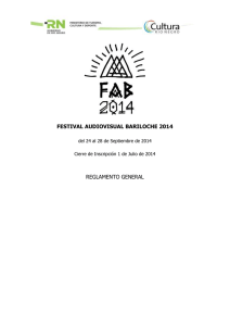 FESTIVAL AUDIOVISUAL BARILOCHE 2014 del 24 al 28 de
