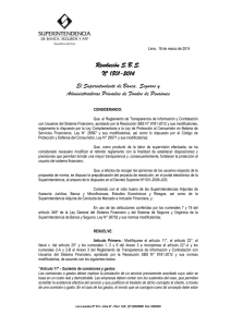 Resolución S.B.S. Nº 1801-2014 El Superintendente de Banca, Seguros y