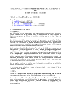 Decreto Supremo Nº 001-2008-EM