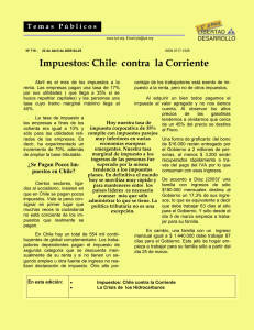 Impuestos: Chile  contra  la Corriente