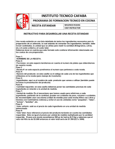 INSTITUTO TECNICO CAFABA PROGRAMA DE FORMACION