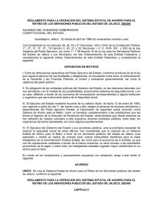 Reglamento para la Operaci&oacute;n del Sistema Estatal de Ahorro para