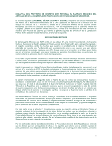 INICIATIVA  CON  PROYECTO  DE  DECRETO ... ARTÍCULO 97 DE LA CONSTITUCIÓN POLÍTICA DE LOS ESTADOS UNIDOS...