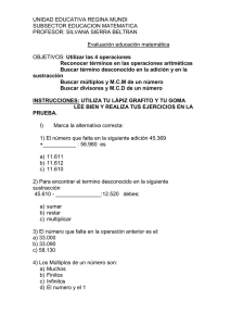 prueba 2008 - Sector Matemática