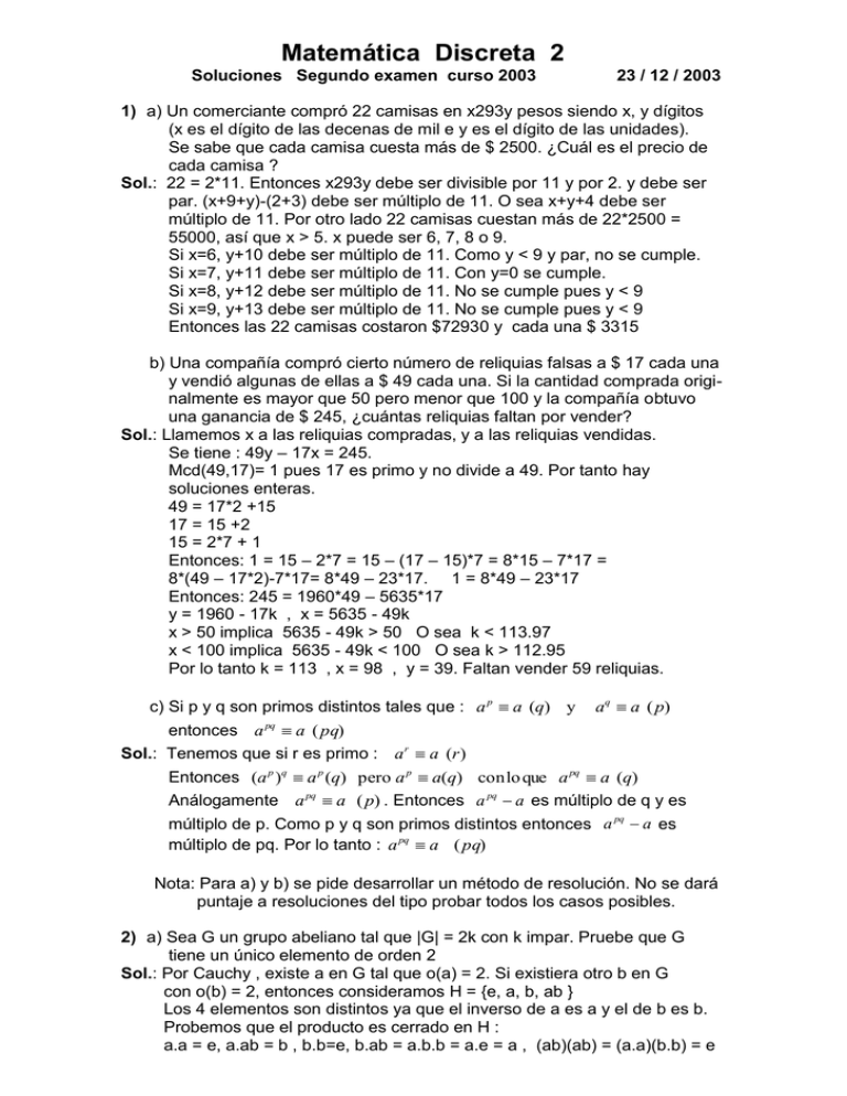 Matemática Discreta 2