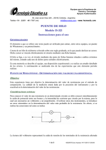 PUENTE DE HILO Modelo 15-321 Instrucciones para el uso G