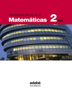 www.edebedigital.com 1 Programación de aula de Matemáticas 2 ESO