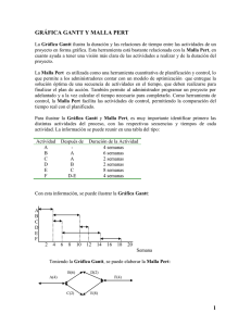 Diagramas de Gantt y Pert