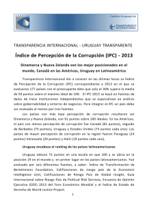 Ranking Corrupci&oacute;n &ndash; Transparencia Internacional