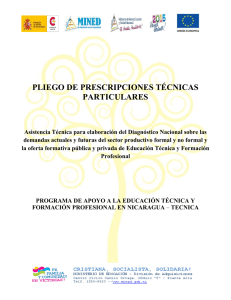 PLIEGO DE PRESCRIPCIONES TÉCNICAS PARTICULARES