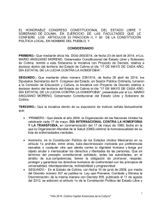 EL  HONORABLE  CONGRESO  CONSTITUCIONAL  DEL ... SOBERANO  DE  COLIMA,    EN  ...