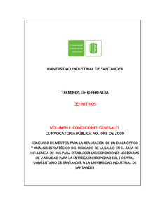 Volumen I: Condiciones Generales