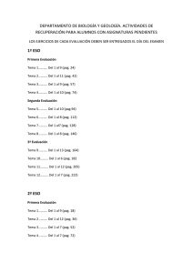 DEPARTAMENTO DE BIOLOG&Iacute;A Y GEOLOG&Iacute;A. ACTIVIDADES DE