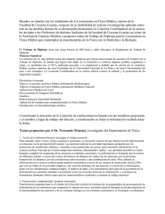 Temas de Trabajo de Diploma - Instituto de Física La Plata