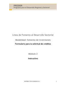 Linea sectorial - Instructivo Modulo 2