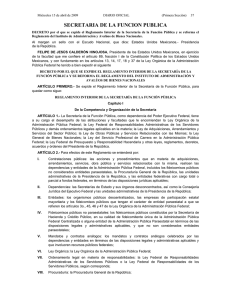 Reglamento Interior de la Secretaría de la Función Pública. DOF 15