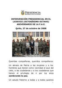 2008-10-27-DiscursoFAEE - Presidencia de la República del