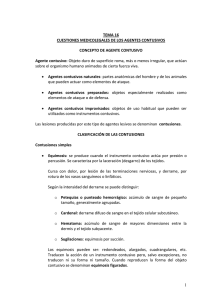 TEMA 16 CUESTIONES MEDICOLEGALES DE LOS AGENTES CONTUSIVOS CONCEPTO DE AGENTE CONTUSIVO