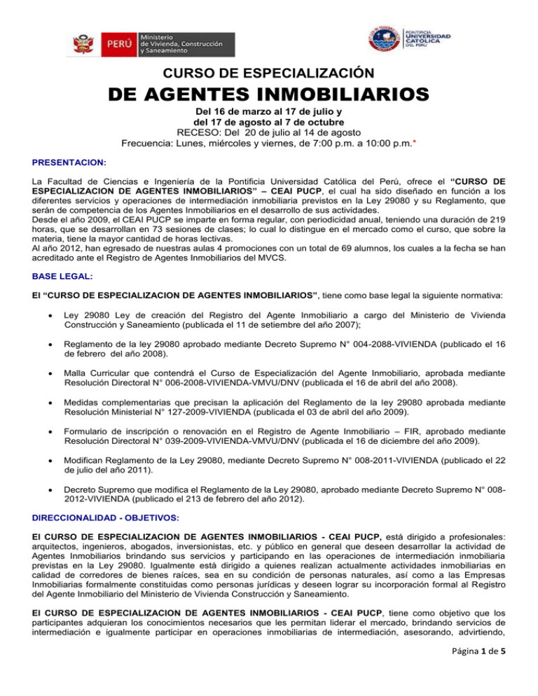 De Agentes Inmobiliarios Curso De EspecializaciÓn 3059