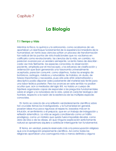 La Biología Capítulo 7 7.1 Tiempo y Vida