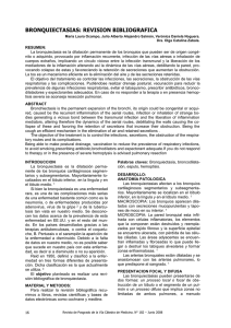 bronquiectasias: revision bibliografica - Facultad de Medicina