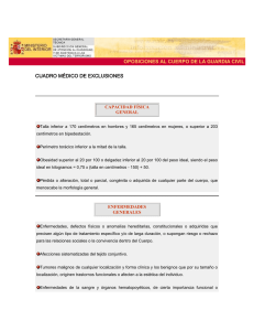 Exclusiones medicas Guardia Civil (formato )