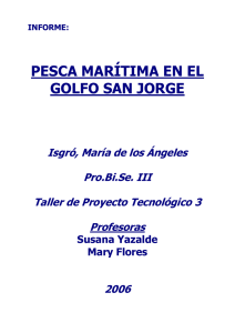 PESCA MARÍTIMA EN EL GOLFO SAN JORGE  Isgró, María de los Ángeles