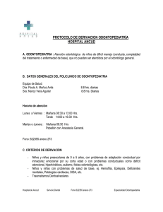 PROTOCOLO DE DERIVACION ODONTOPEDIATRÍA HOSPITAL