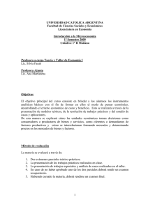 Introducción a la Microeconomía - Universidad Católica Argentina
