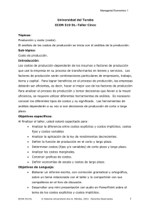 Managerial Economics 1 Universidad del Turabo ECON 519 DL