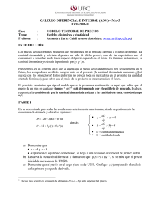 CALCULO DIFERENCIAL E INTEGRAL (ADM) – MA43 Ciclo 2008-II  Caso