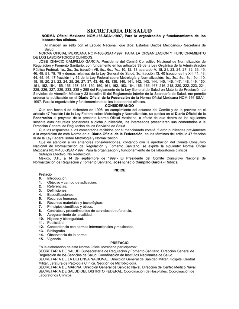 8. nom166ssa11997 para la organización y funcionamiento