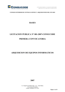 Licitación Pública N° 001-2007-CONSUCODE