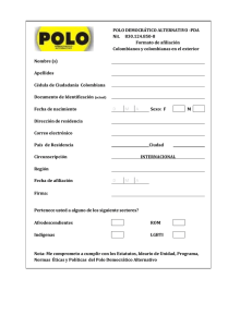 Formatos Afiliación PDA - Colombianos (as) en el exterior