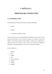 CAPÍTULO 2: PROCESO DE CONFECCIÓN  2.1. INTRODUCCIÓN